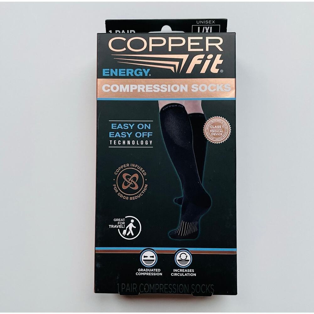 Copper Fit Energy Compression Socks Size L/XL NEW
